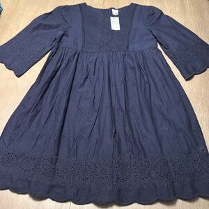 Navy floral pattern dress